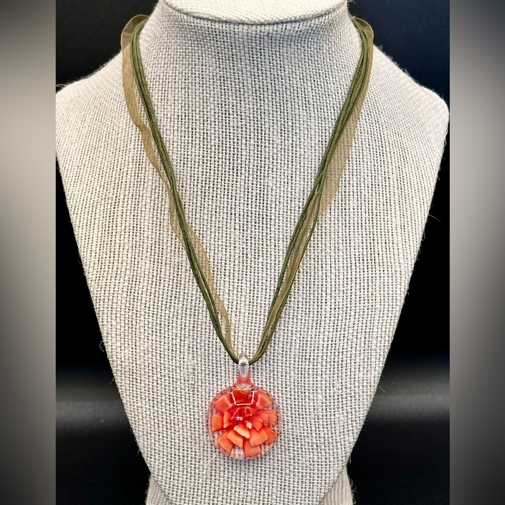Orange Moreno Glass Necklace